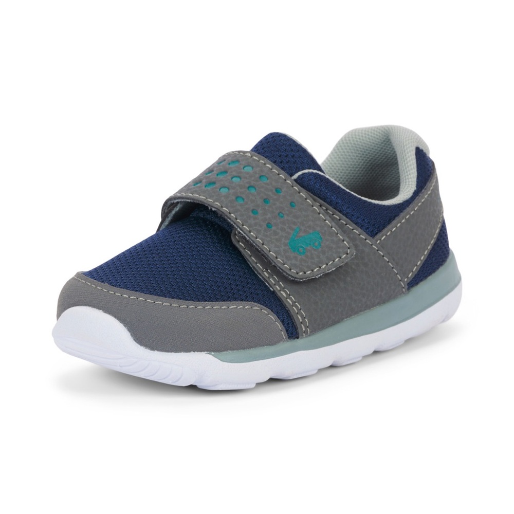 SEE KAI RUN Ryder FlexiRun Blue & Grey Toddler Kids Sneakers Velcro Tennis Shoes - Picture 3 of 16